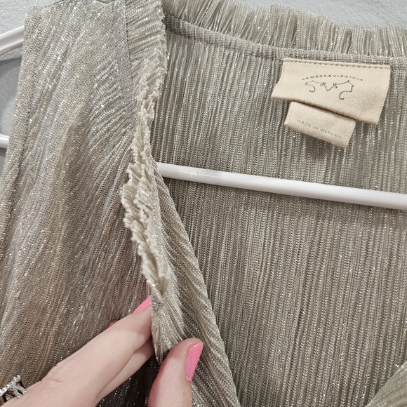 Anthropology shimmer smocked tank - Picture 2 of 16